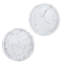 Plateau rond en marbre naturel blanc de 8 pouces de diamètre-130372188