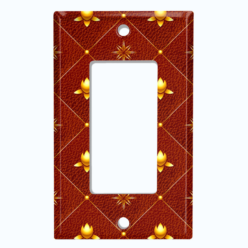 Plaque murale d'interrupteur à bascule à 1 bande Elegant Damask Trinket