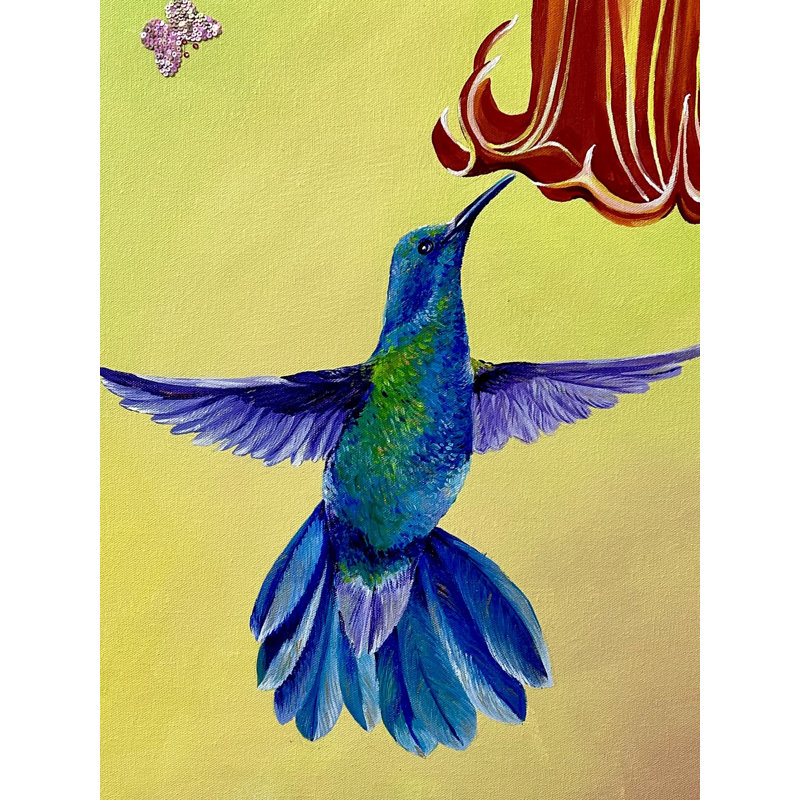 Colibri | Acrylique sur toile | Par Anjali Aggarwal