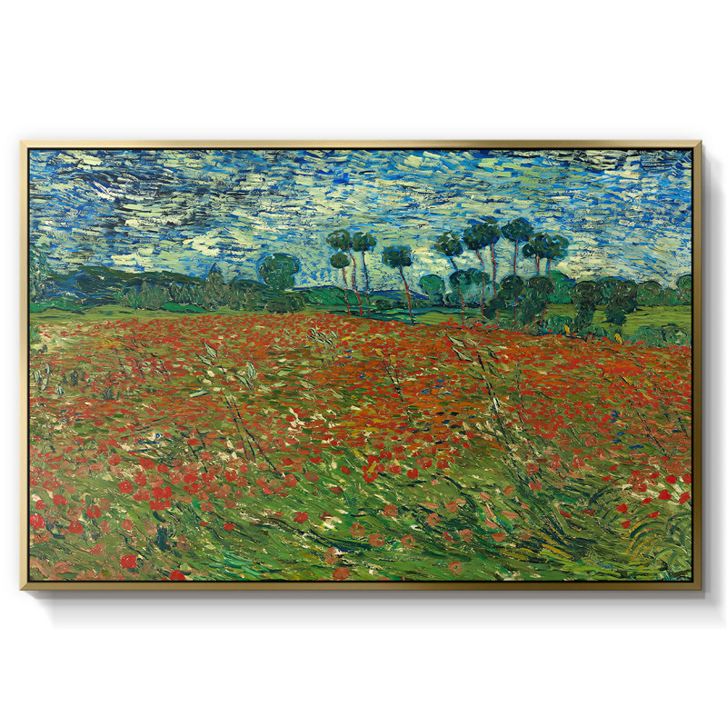 «Farmhouse in Provence, 1888» par Vincent van Gogh, toile tendue avec châssis, 26 x 40, Noyer