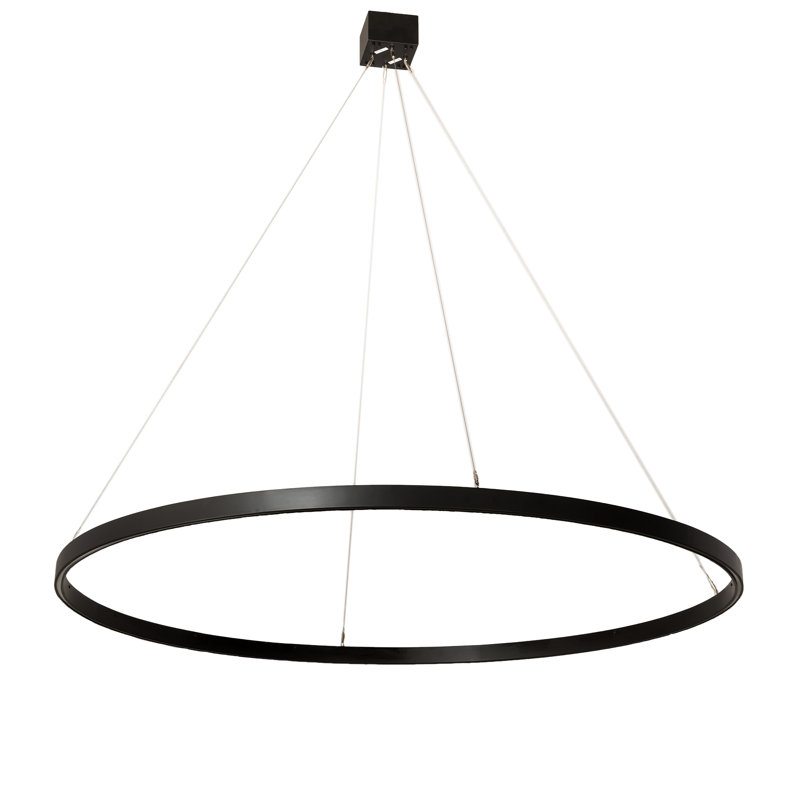 Black and White Acrylic LED Ring Pendant Light