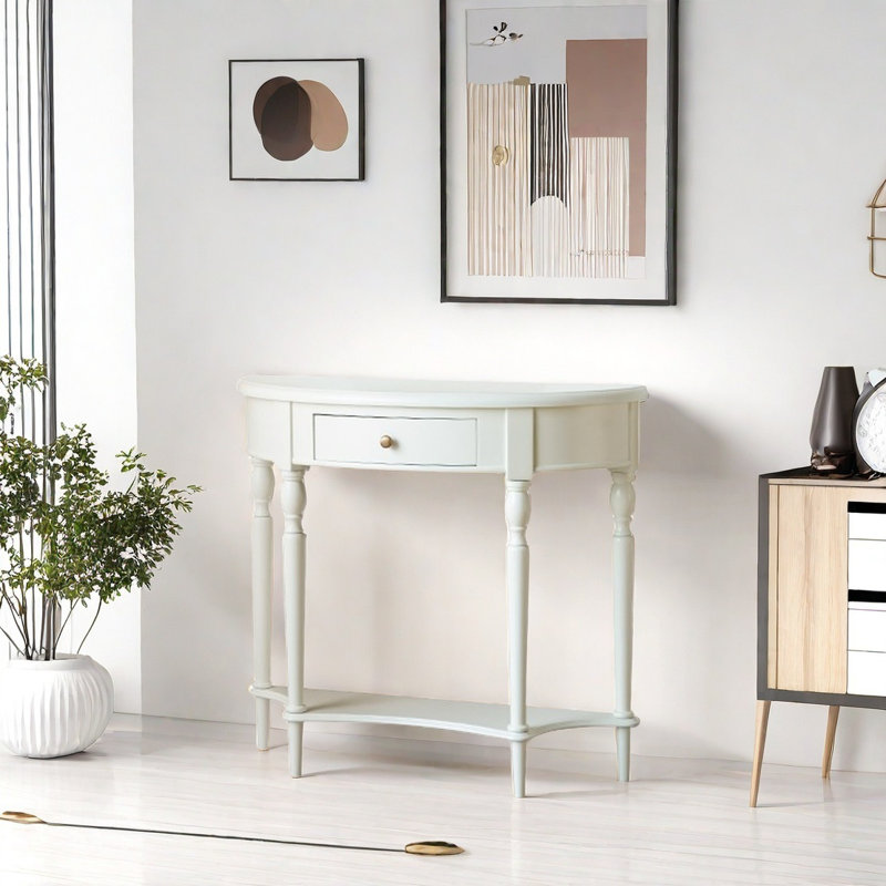 Cream Style Solid Wood Console Table