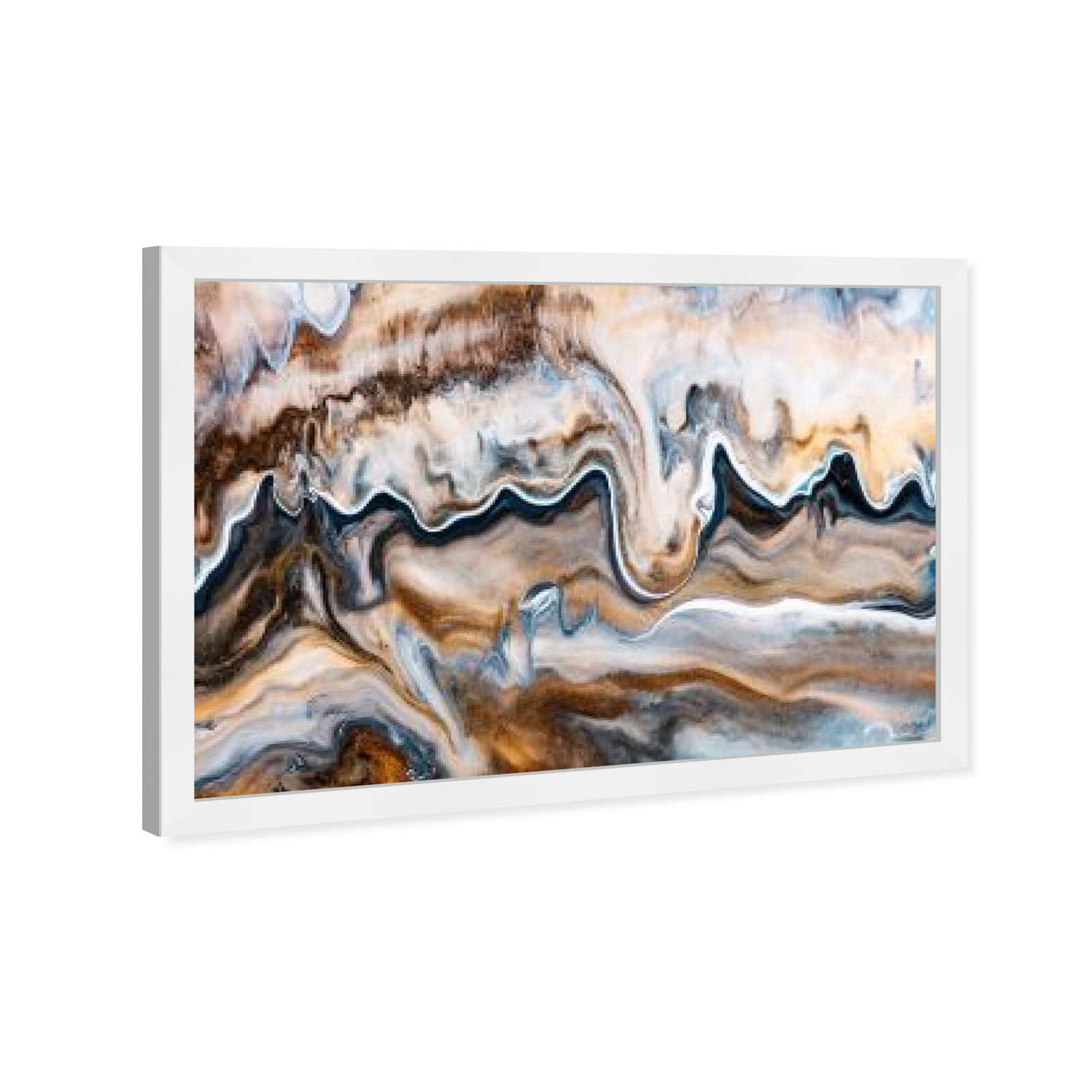 Copper And Blues by Oliver Gal, White, 22" H x 32" W x 0.5" D