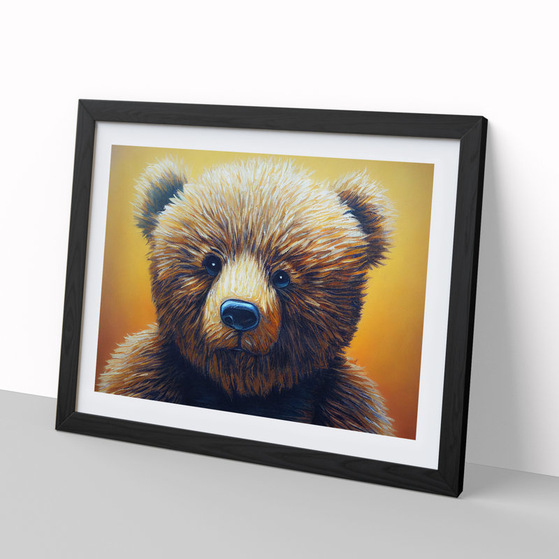 Mind Blowing Teddy Bear - Framed Print, Black Framed, 46cm H x 64cm W