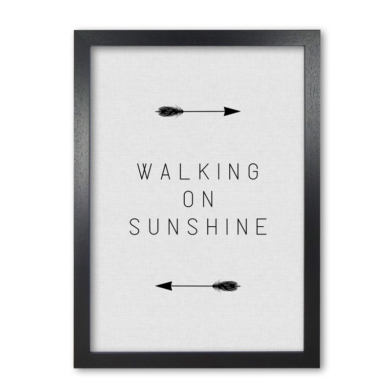 Walking On Sunshine - Print, Black Grain Frame, 60 cm H x 42 cm W x 5 cm D
