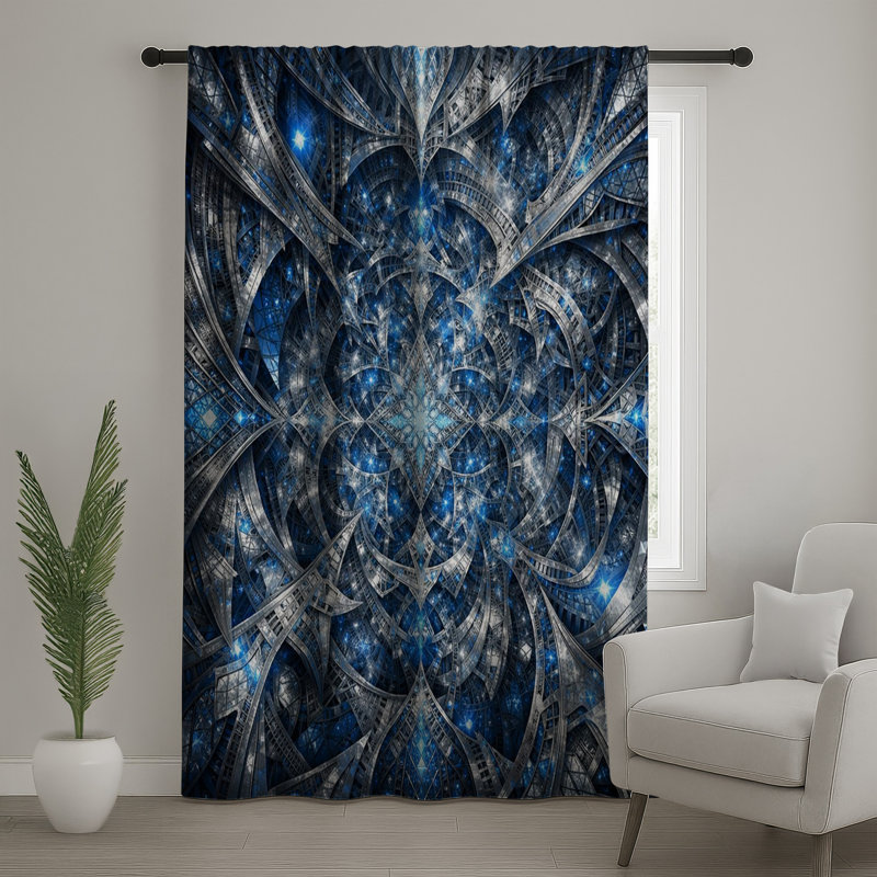 Rideaux de fenêtre, rideaux occultant et occultant Amiyha Art - 1 panneau, 50 po x 92 po - 1 panneau, Transparent