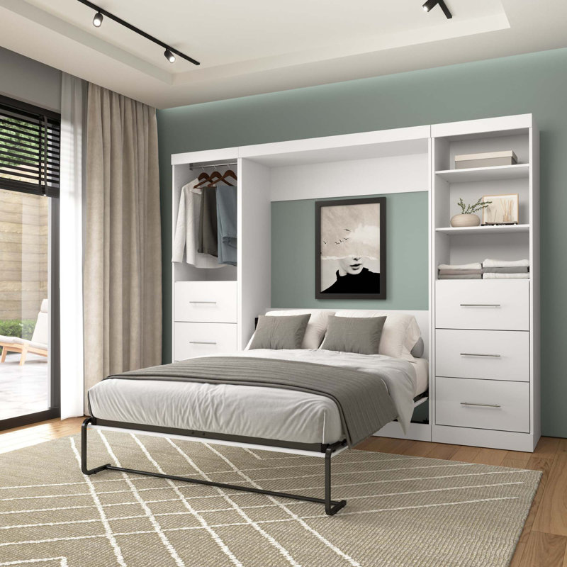 Arthor Metal Murphy Bed, White