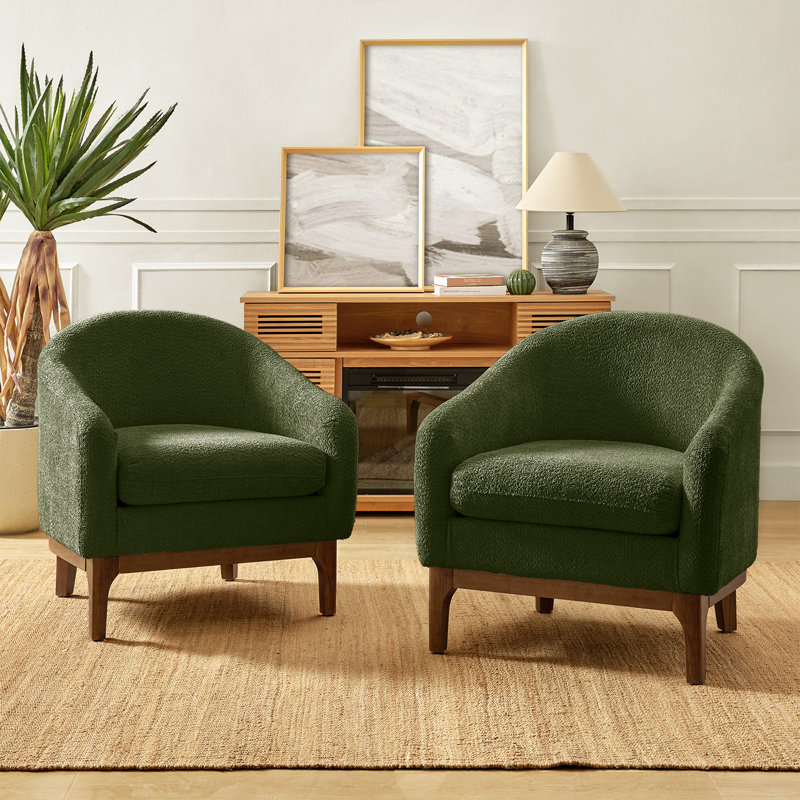 Fauteuil demi-tonneau moderne Amelie, Forest