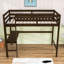 Twin Loft Bed With Built-In Study Desk, Safety Guardrail, And Ladder-114308691