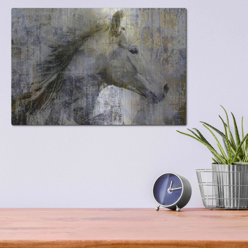 «Vintage Horse» par Valentyn Artemenko - reproduction de dessin non encadrée, H 12 po x l 16 po x P 0,13 po