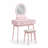 Kamila 4-Drawer Modern Makeup Vanity Set · LED Smart-Touch Mirror · Padded Stool-1295870702