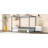 Full Size Canopy Frame Rubber Wood Floor Bed With Fence,Guardrails