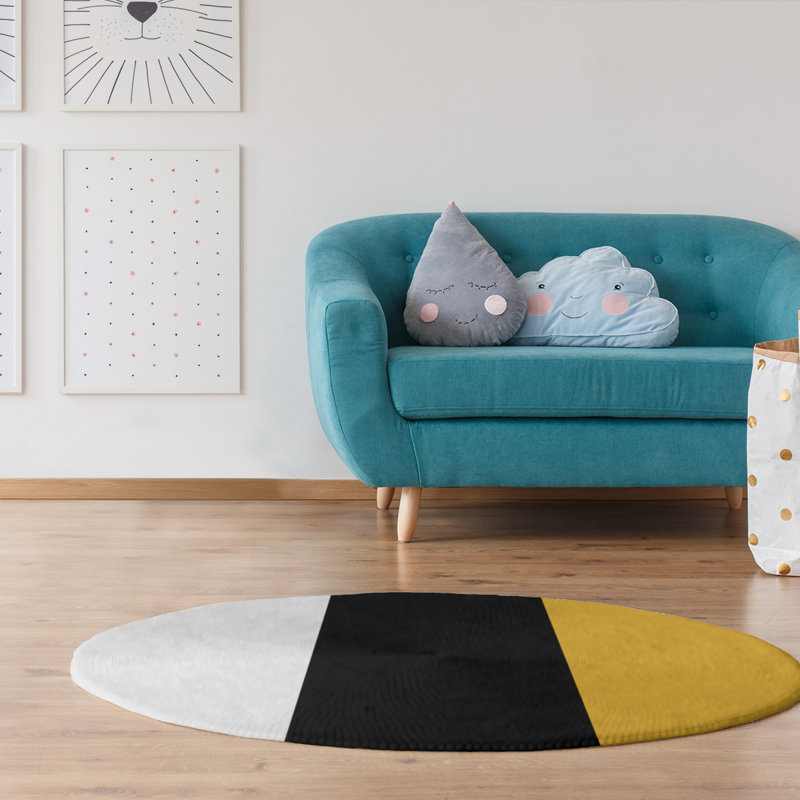 Chenille Indoor Rug, Round 5'