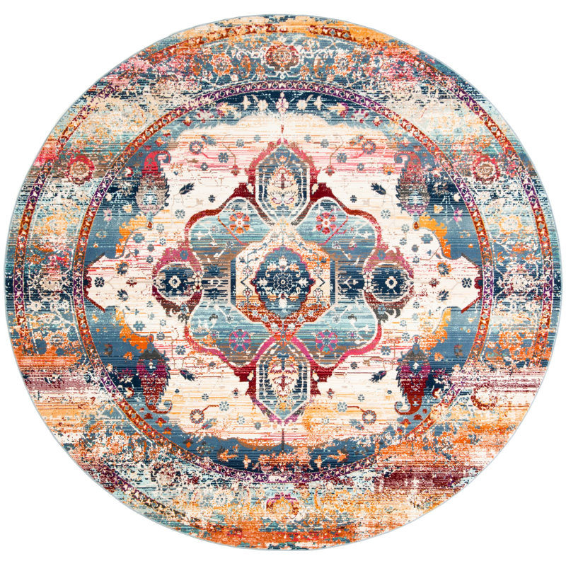 Wayne Performance Oriental Rug, Round 6'7"
