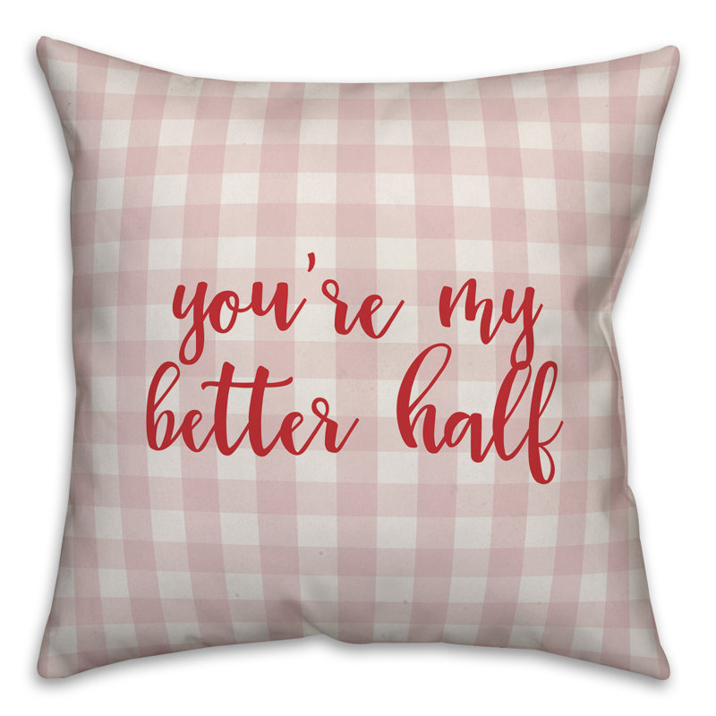 Plaid Throw Pillow, Pink/Red, Pillow Cover