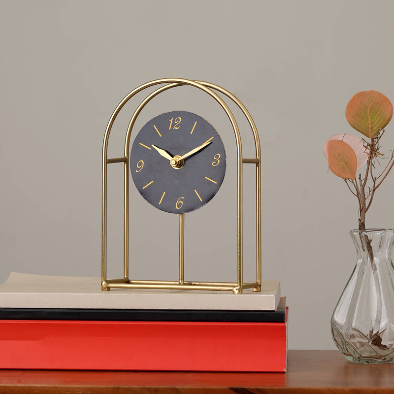 Horloge de table moderne et décorative-Horloge de bureau pour la maison et le bureau-Objet de table