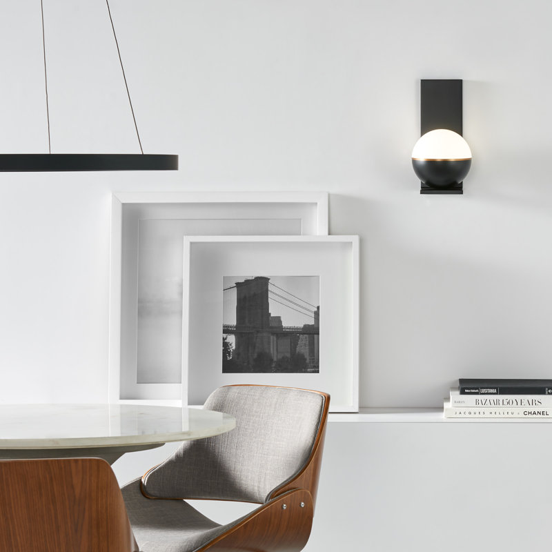 Fiama 1 - Light LED Chandelier, Black, 1.5" H x 24" W x 24" D