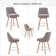 Swivel Upholstered 26''Counter Stool And Bar Stools With Full Back And Solid Wood Frame