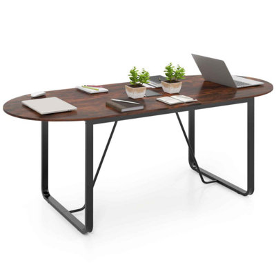 Oval Iron Executive Desk