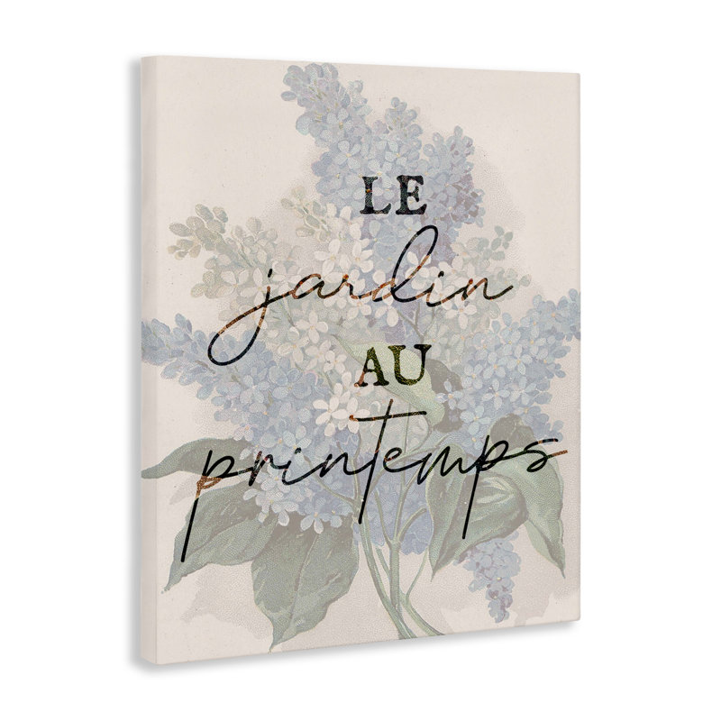 «Garden in Spring French Canvas», conception par Lil 'Rue, H 48 po x l 36 po