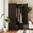 Modern Corner Wardrobe With Gold Handle And Spacious Storage - Contemporary Space-Saving Closet With Two Hanging Rods And Bottom Drawers-750253110