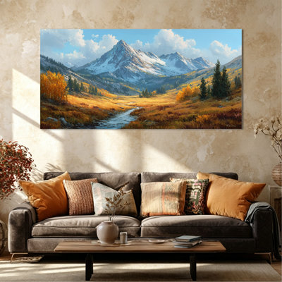 Grande peinture murale d'automne rustique d'automne
