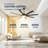  72-inch Modern Ceiling Fan with Light, Remote Control Smart Fan, 8 Aluminum Blades, DC Motor, 6 Speeds, Downrod Mount for Bedroom, Living Room-1112140245
