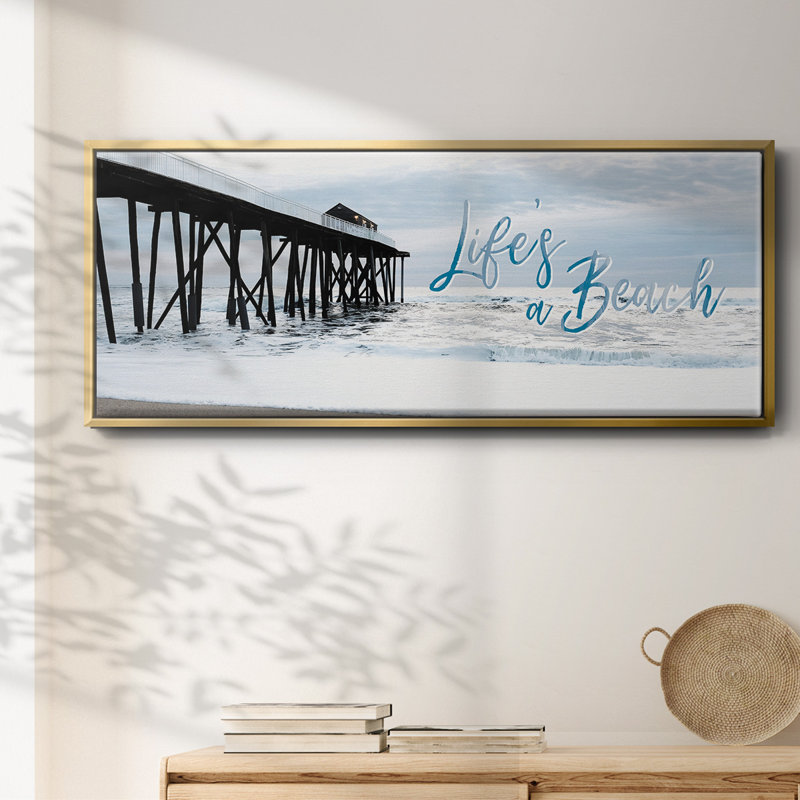 Life's a Beach- Framed Canvas, 20" H x 50" W