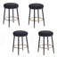 Ensemble de 4 tabourets de comptoir 24,75 po, ensemble de 4 tabourets de comptoir noirs avec structure en fer, coussin éponge, repose-pieds, convient à la cuisine / chambre à coucher / salle à manger.-654957083