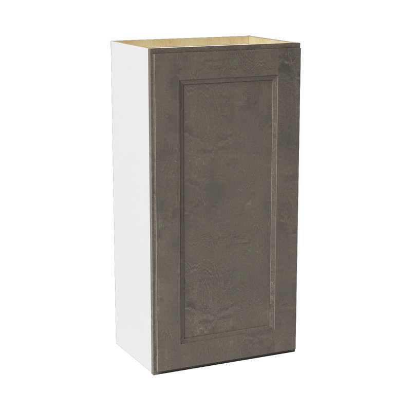 Armoire de cuisine en bois massif prête à assembler, H 30 po x l 18 po x P 12 po, Double shaker Cinder
