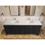 84 po Nashville X P 22 po Meuble-lavabo double D noir avec quartz Cove Edge-110811522