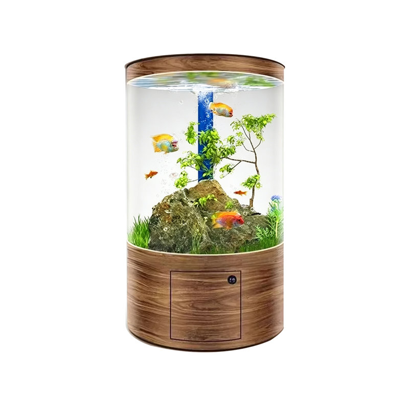 Réservoir d'aquarium moderne en acrylique 105-115 gallons, Nut-Brown, 31.5