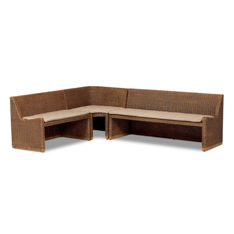 Senna Dining Banquette L Shape 83", 32.5" H x 106.25" W x 83.25" D