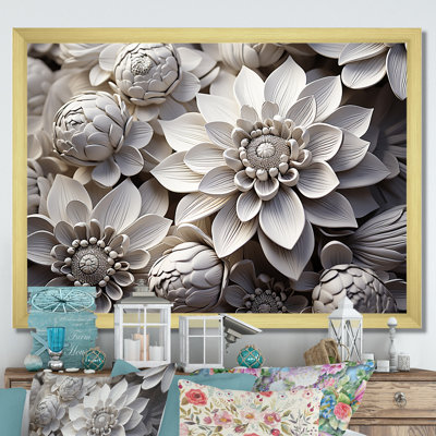 " Transparent Depiction Of White Zinnias I "