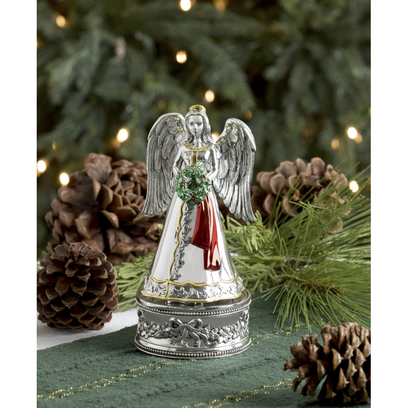 Vintage Musical Angel Silverplate Figurine