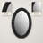 Oval Wall Mirror – Grooved Frame Decorative Accent for Bathroom or Bedroom-251273412