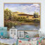 «Autumn Landscape By The Late», reproduction sur toile flottante