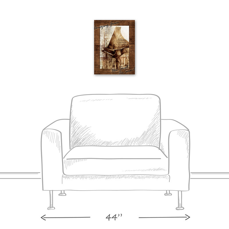 Piano sur toile, H 16 po x l 12 po x P 1,25 po