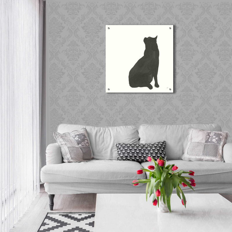 Red Barrel Studio «Black Cat II» par Chris Paschke, art mural en verre acrylique ACR-25074