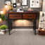 Console de style campagnard avec tiroir pour le hall d'entrée, table d'entrée étroite étroite avec étagère pour le salon, table de canapé de style rustique vintage, L 39,37 po x l 15,75 po x H 32,28 po.