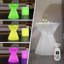 Table de cocktail à changement de couleur à DEL de 20 po de taille mince, table de pub rechargeable sans fil avec télécommande pour patio et fête