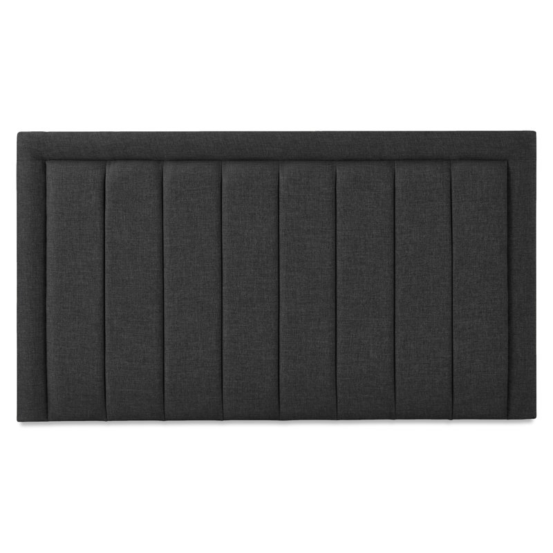 Franciene Upholstered Headboard, Kingsize (5'), Charcoal Polyester