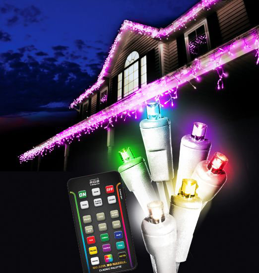 Dynamic RGB LED Icicle Drop Light Set