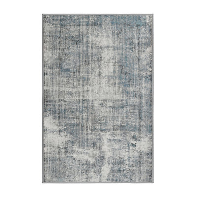 Tapis gris abstrait en laine