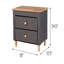 Commode d'appoint 2 tiroirs Kamalu