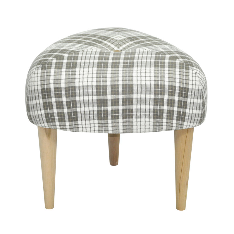 Manufactured Wood Accent Stool, Cream and grey