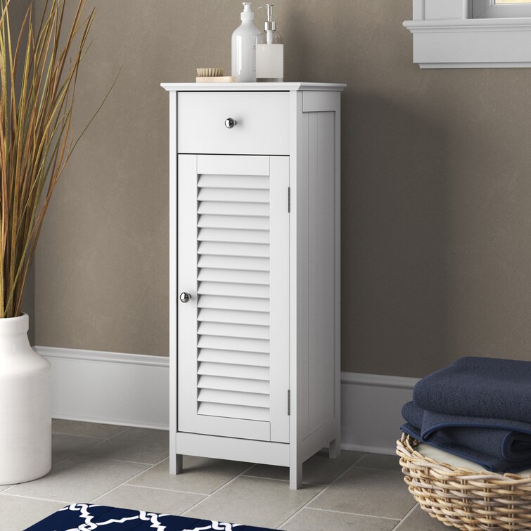 Deprise White Bathroom Storage Cabinet Ebern Designs