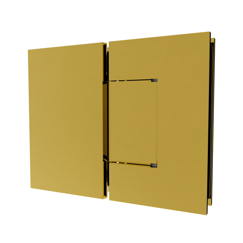  Charnière de porte de douche à fixation sur verre réglable de 180 degrés Maxum Series, Satiné