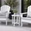 Table d'appoint ronde en HDPE de 18 po de diamètre x H 17 po, petite table de bout de patio résistante aux intempéries
