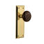 New York Plate with Brown Porcelain Door Knob-1621704987
